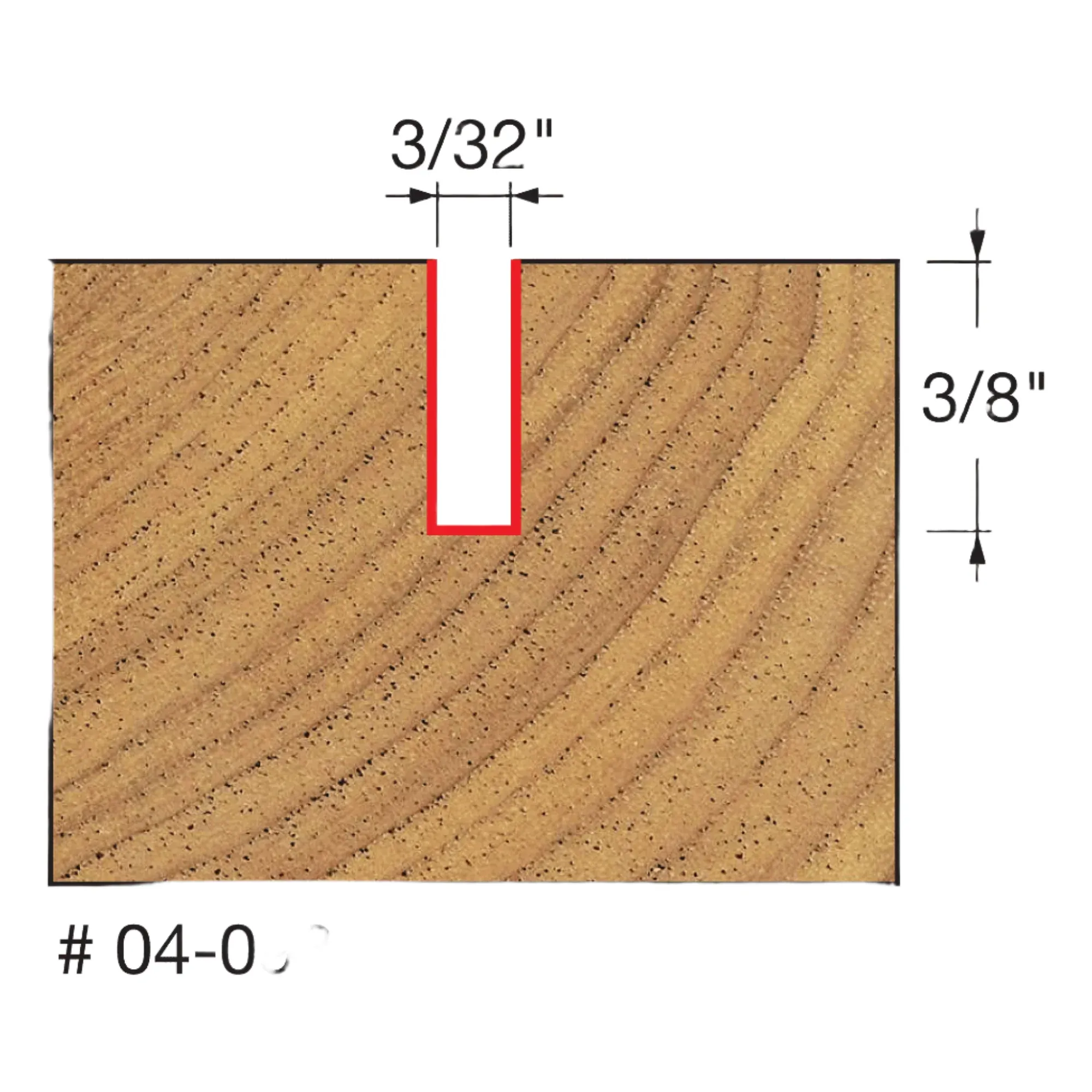 Freud, 04-098 3/32'' Double Flute Straight Router Bit 1/4'' Shank - Image 3